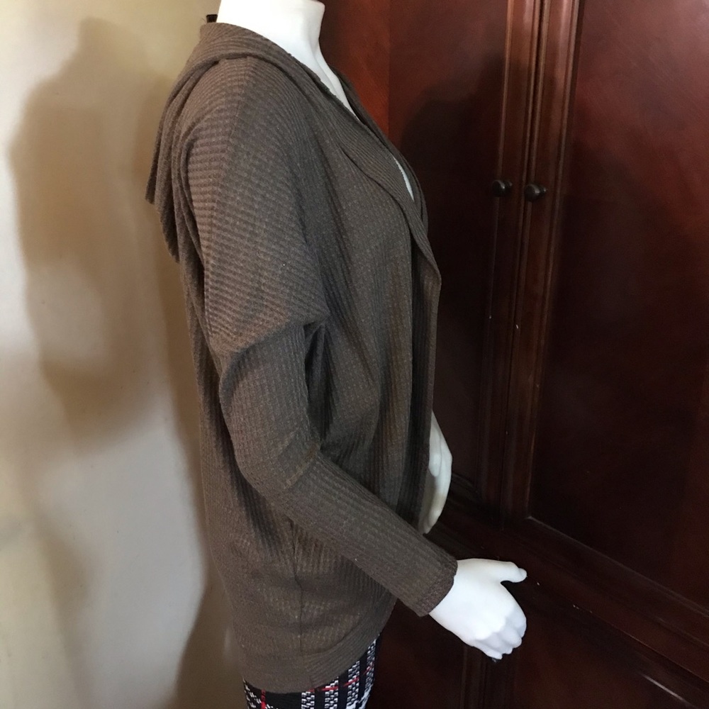 🆕 Final Touch Grayish Green Hooded Cardigan-Small - Picture 3 of 7